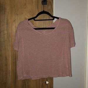 Rose colored crop top from Pac Sun